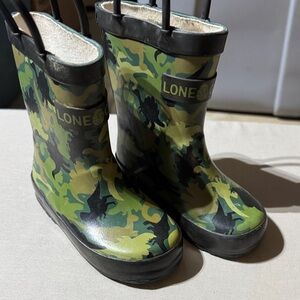 LONE Kids Camouflage Rain Boots